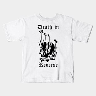 Death In Reverse - Skull With Flowers Kids T-Shirt